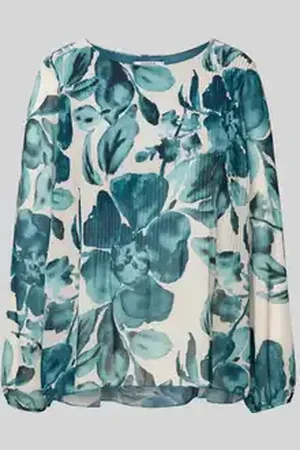 Zabaione Regular fit blouse met plissévouwen