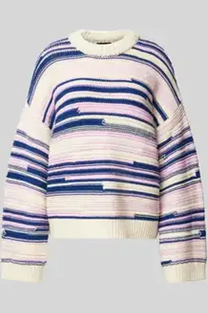 Pieces® Oversized gebreide pullover met abstract streepmotief, model 