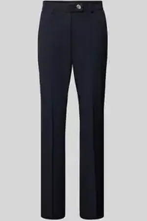 Toni Bootcut stoffen broek met vaste persplooien, model 