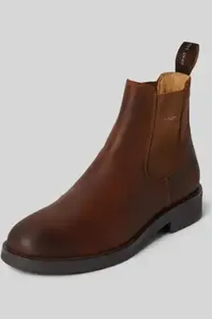GANT Chelsea boots van leer met labeldetail, model 