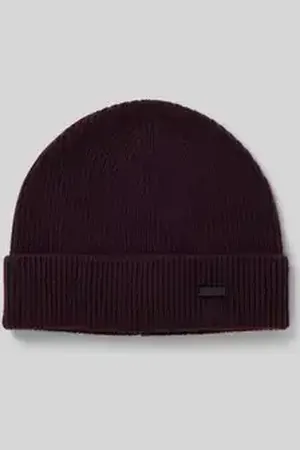 HUGO BOSS Beanie met labeldetail, model 