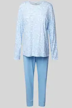 Mey Pyjama met geribde ronde hals