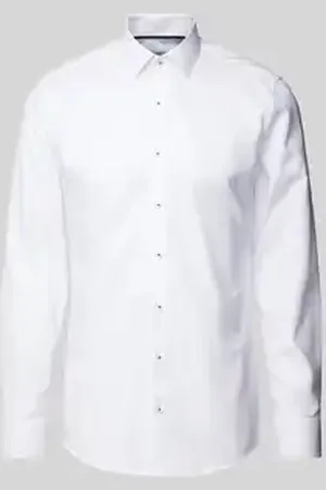 ETERNA Slim fit zakelijk overhemd met effen structuur