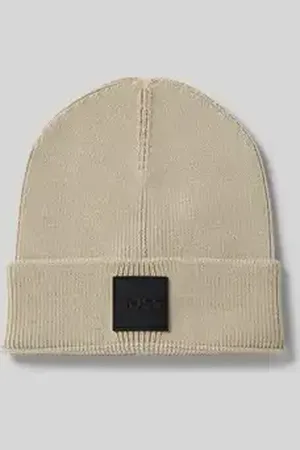 HUGO BOSS Beanie met labeldetail, model 
