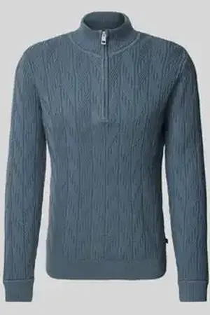 TOM TAILOR Regular fit schipperstrui van katoenmix met kabelpatroon