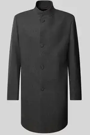 HUGO BOSS Lange jas met opstaande kraag, model 