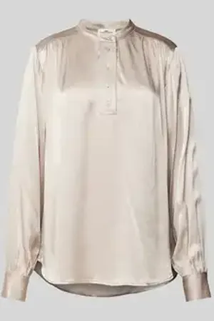 Fynch-Hatton Regular fit blouse van viscose met opstaande kraag