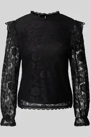 Pieces® Blouse met lange mouwen en kant, model 