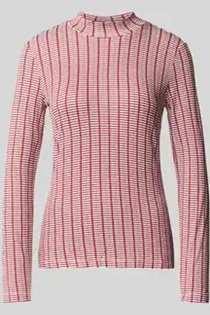 TOM TAILOR Shaped fit shirt met lange mouwen van viscosemix met all-over motief