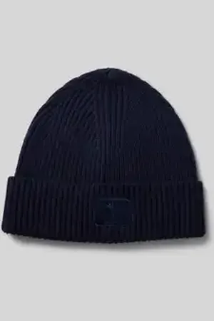 JOOP! Gebreide muts met labelpatch