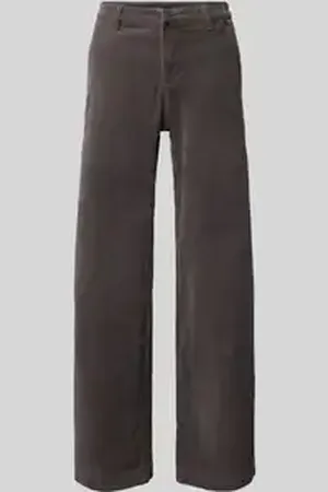 Buena Vista Straight leg broek met labeldetail