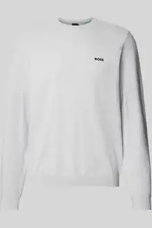 HUGO BOSS Gebreide pullover met labelopschrift, model 