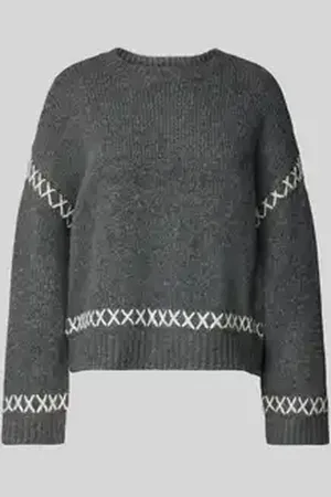 ONLY Regular fit gebreide pullover met ribboorden, model 