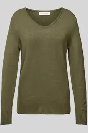 Christian Berg Gebreide pullover met afgeronde V-hals