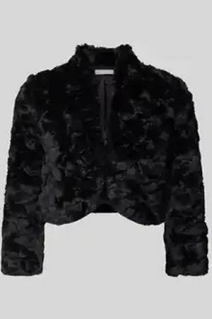 Christian Berg Regular fit korte blazer met imitatiebont
