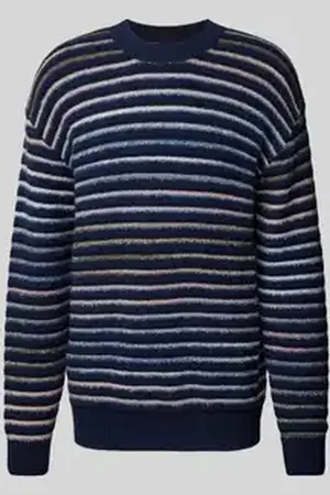 HUGO BOSS Gebreide pullover met ronde hals, model 