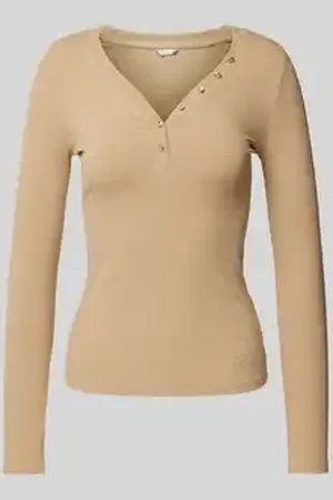 Guess Shirt met lange mouwen in riblook, model 
