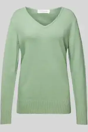 Christian Berg Gebreide pullover met afgeronde V-hals
