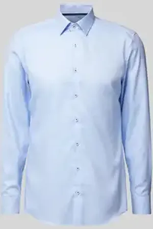 ETERNA Slim fit zakelijk overhemd met effen structuur