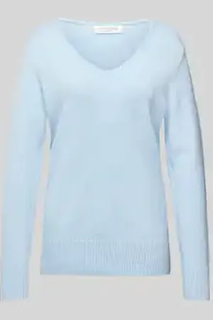 Christian Berg Gebreide pullover met afgeronde V-hals
