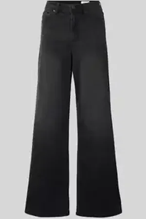 QS by s.Oliver Regular fit high rise jeans met wijde pijpen, model 