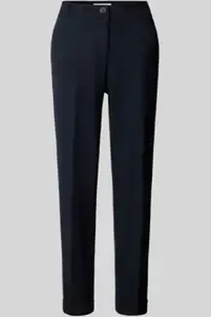 raffaello rossi Tapered fit stoffen broek met persplooien, model 