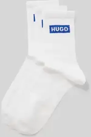 Hugo Blue Sokken met labeldetail in een set van 3 paar