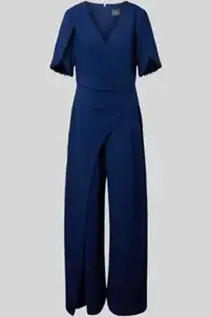 Adrianna Papell Jumpsuit in wikkellook met kralen