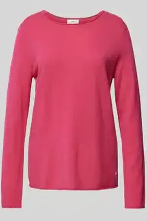 Fynch-Hatton Pullover van wolmix met labeldetail