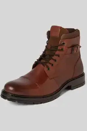 JACK & JONES Leren boots met doornsluiting, model 
