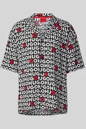 HUGO BOSS Relaxed fit vrijetijdsoverhemd van viscose, model 