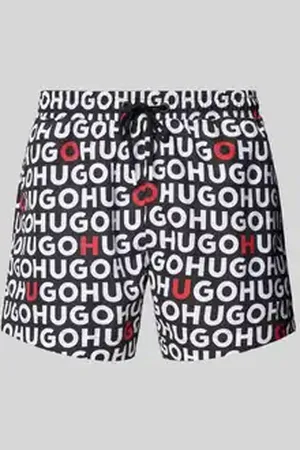 HUGO BOSS Regular fit zwembroek met labelprint, model 