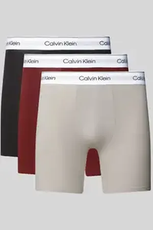 Calvin Klein Boxershort met band met label in een set van 3 stuks