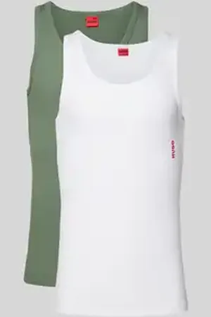 HUGO BOSS Tanktop met labelprint in een set van 2 stuks