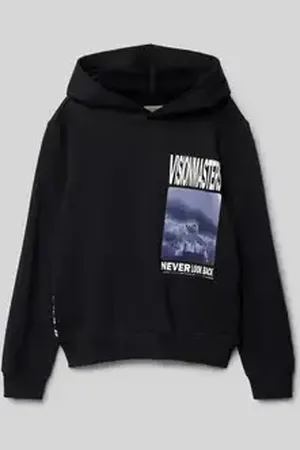 QS by s.Oliver Regular fit hoodie van katoenmix met fotoprint