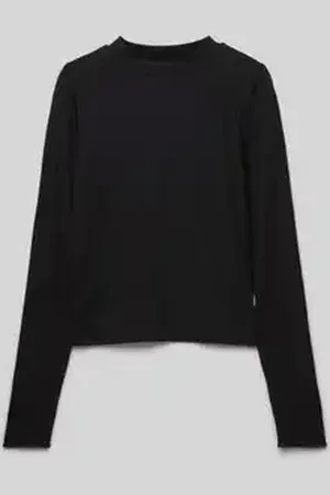 Garcia Shirt met lange mouwen in riblook