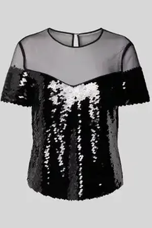 Marc Cain Regular fit blouse met pailletten