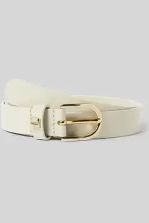 HUGO BOSS Riem van rundleer met doornsluiting en labeldetail