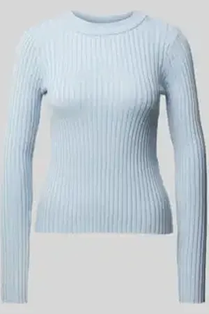 Pieces® Slim fit shirt met lange mouwen van gebreide viscose, model 
