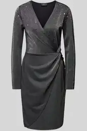 monari Knielange jurk met knoopdetail