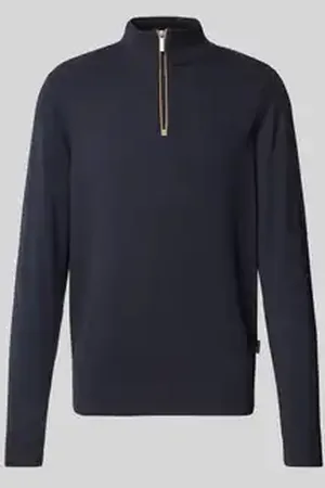 Bugatti Gebreide pullover met logostitching