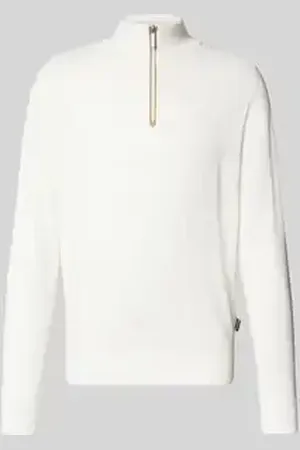 Bugatti Gebreide pullover met logostitching