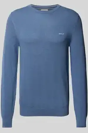 GANT Gebreide pullover met labelstitching, model 