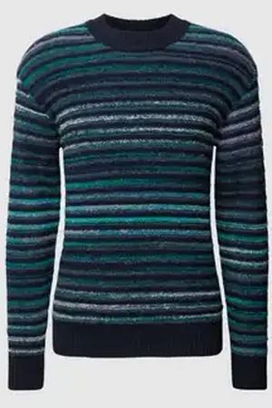 HUGO BOSS Gebreide pullover met streepmotief