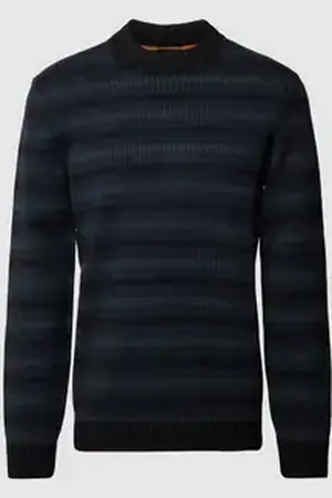 HUGO BOSS Gebreide pullover met streepmotief, model 