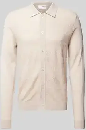 SELECTED Cardigan met platte kraag, model 