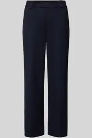 TOM TAILOR Korte stoffen broek met viscose en wijde pijpen