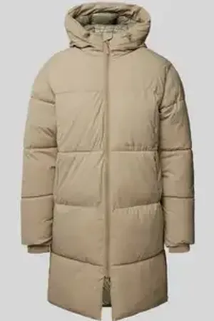 JACK & JONES Gewatteerde lange jas met capuchon, model 
