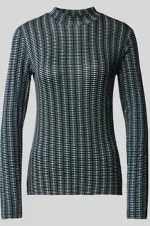 TOM TAILOR Shaped fit shirt met lange mouwen van viscosemix met all-over motief