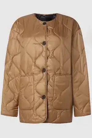 Opus Licht gewatteerd jack met ronde hals, model 